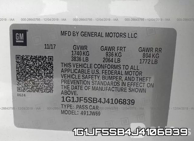 1G1JF5SB4J4106839 фото 8