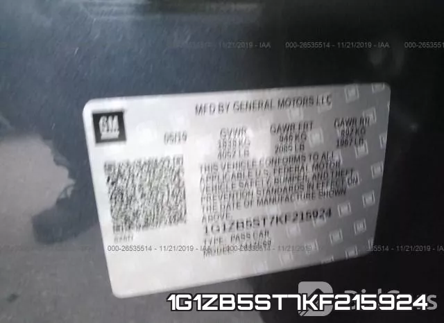 1G1ZB5ST7KF215924 фото 8