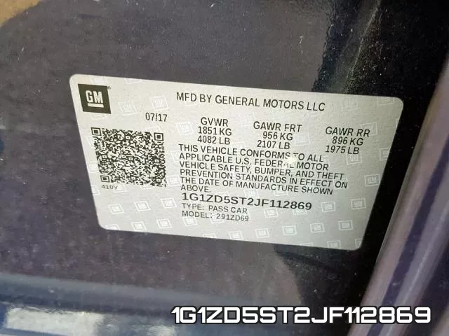 1G1ZD5ST2JF112869 фото 2
