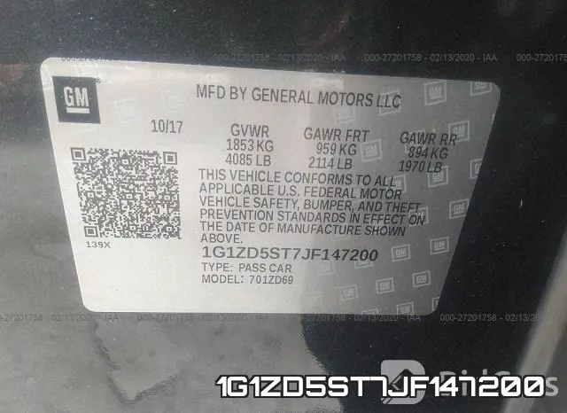 1G1ZD5ST7JF147200 фото 9