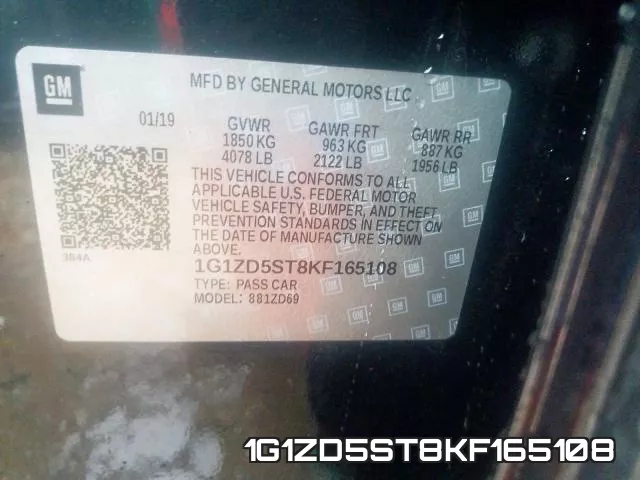 1G1ZD5ST8KF165108 фото 2
