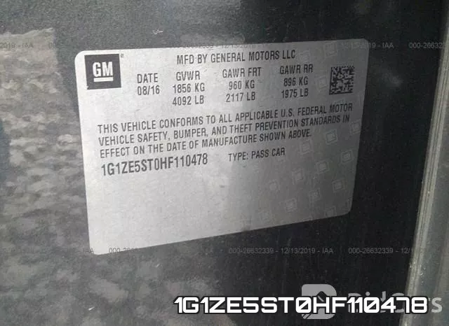 1G1ZE5ST0HF110478 фото 7