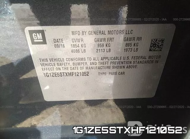 1G1ZE5STXHF121052 фото 8