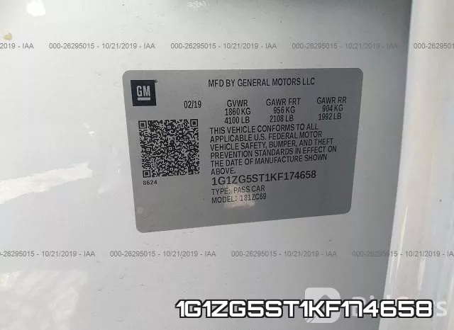 1G1ZG5ST1KF174658 фото 8