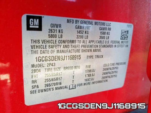 1GCGSDEN9J1168915 фото 2