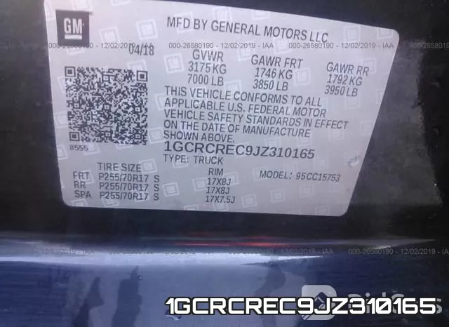 1GCRCREC9JZ310165 фото 5