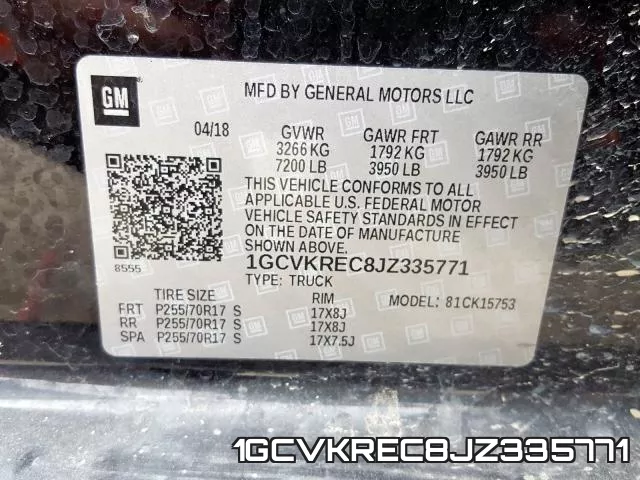 1GCVKREC8JZ335771 фото 2