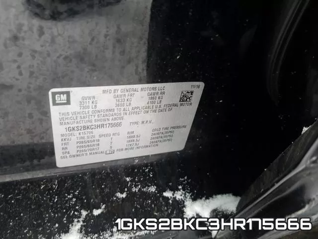 1GKS2BKC3HR175666 фото 2