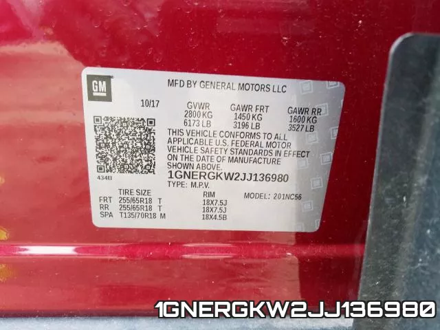 1GNERGKW2JJ136980 фото 2