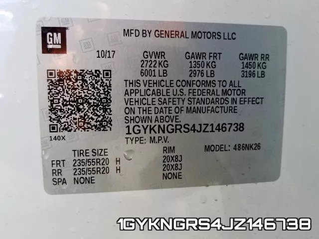 1GYKNGRS4JZ146738 фото 2