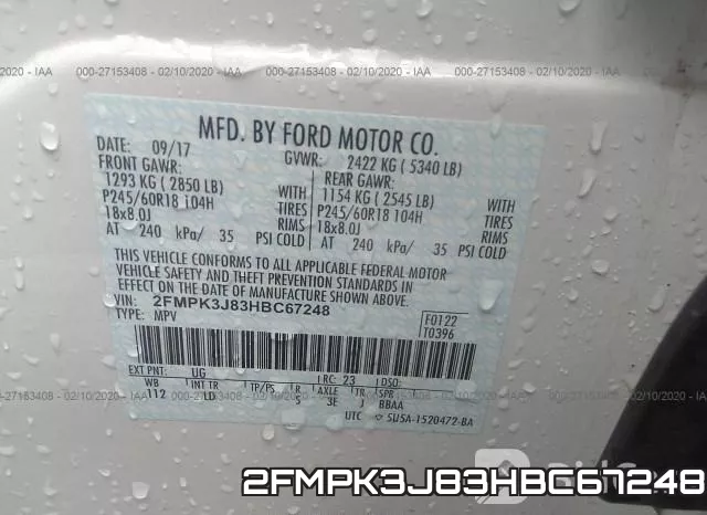 2FMPK3J83HBC67248 фото 8