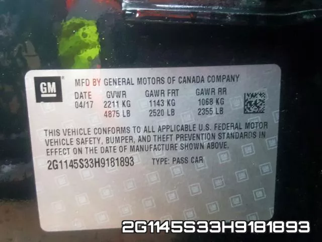 2G1145S33H9181893 фото 2