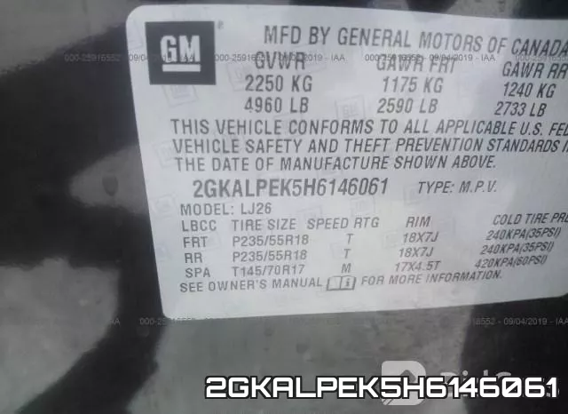2GKALPEK5H6146061 фото 8