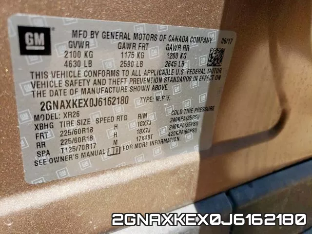 2GNAXKEX0J6162180 фото 2