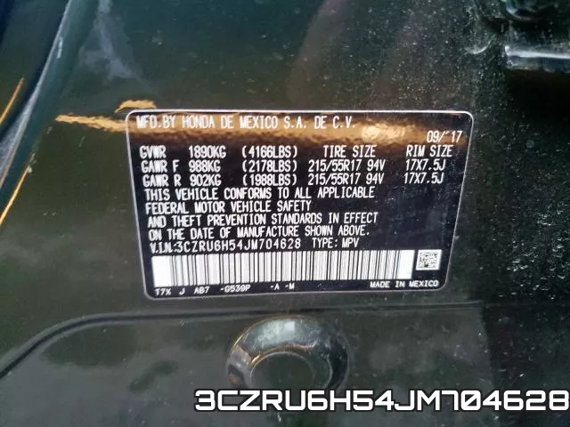 3CZRU6H54JM704628 фото 2