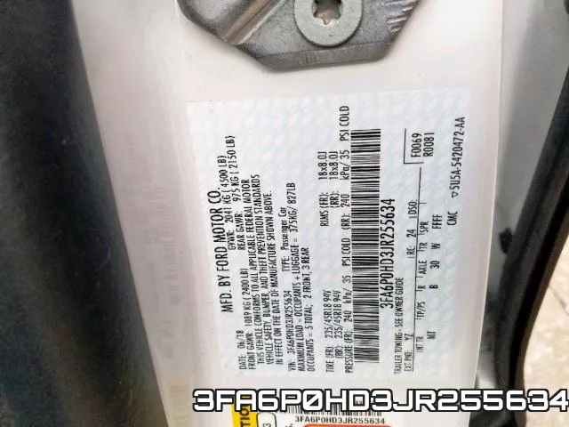 3FA6P0HD3JR255634 фото 2
