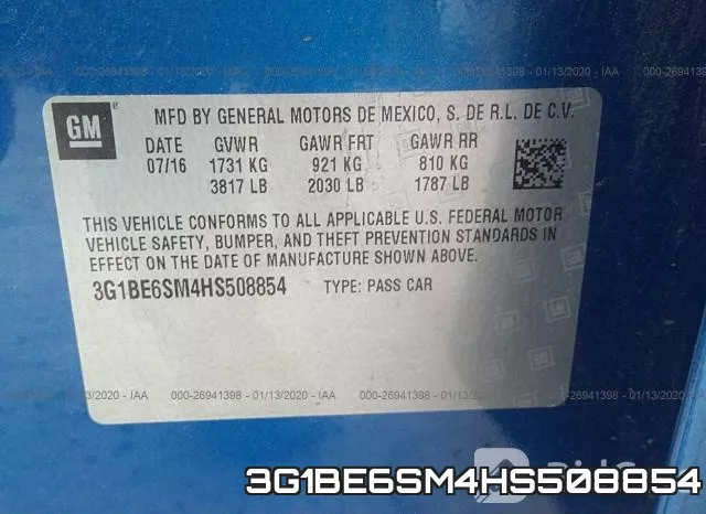 3G1BE6SM4HS508854 фото 5