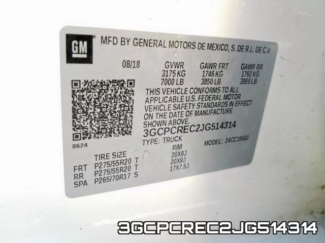 3GCPCREC2JG514314 фото 2