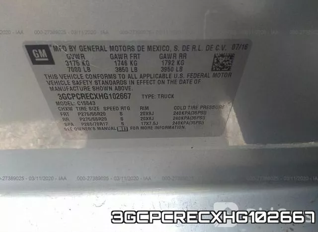 3GCPCRECXHG102667 фото 6