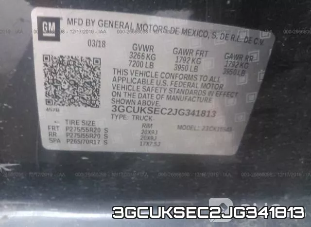 3GCUKSEC2JG341813 фото 10