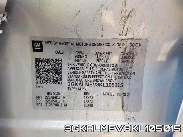 3GKALMEV8KL105015 фото 2