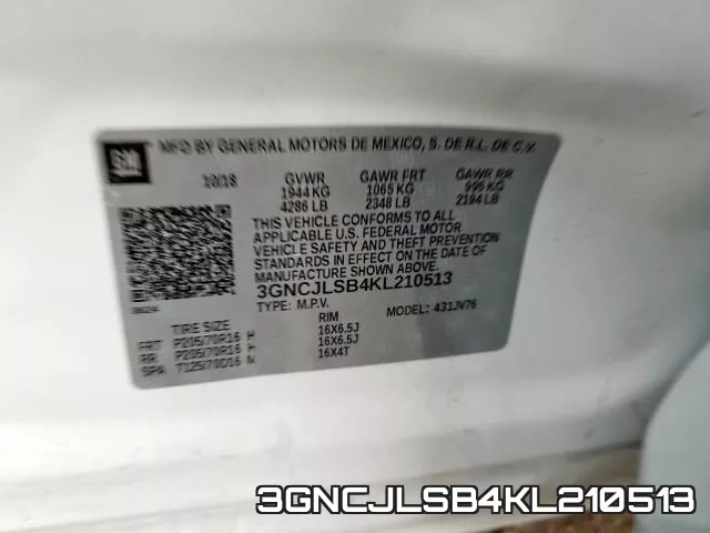 3GNCJLSB4KL210513 фото 2