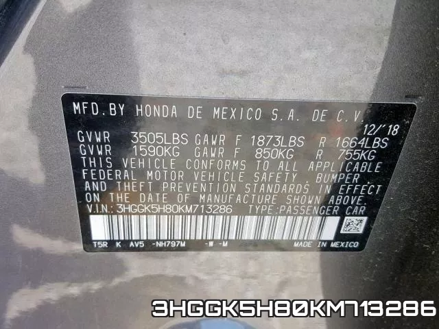 3HGGK5H80KM713286 фото 2