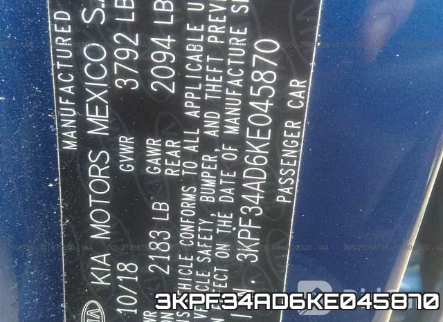 3KPF34AD6KE045870 фото 5