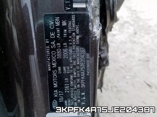3KPFK4A75JE204387 фото 2
