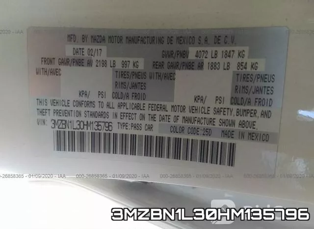 3MZBN1L30HM135796 фото 9
