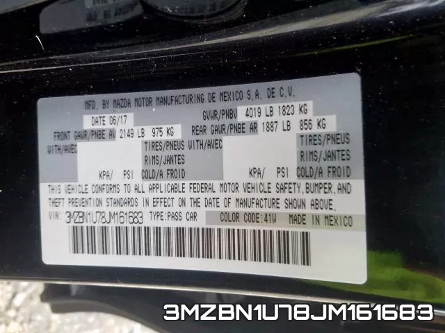3MZBN1U78JM161683 фото 2