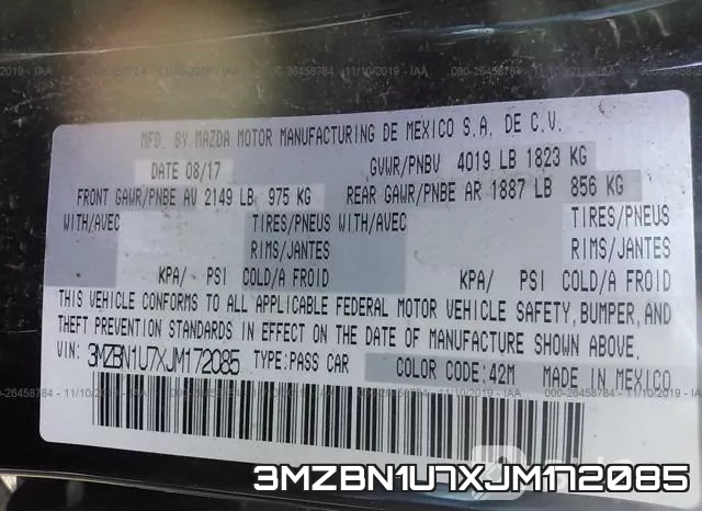 3MZBN1U7XJM172085 фото 6