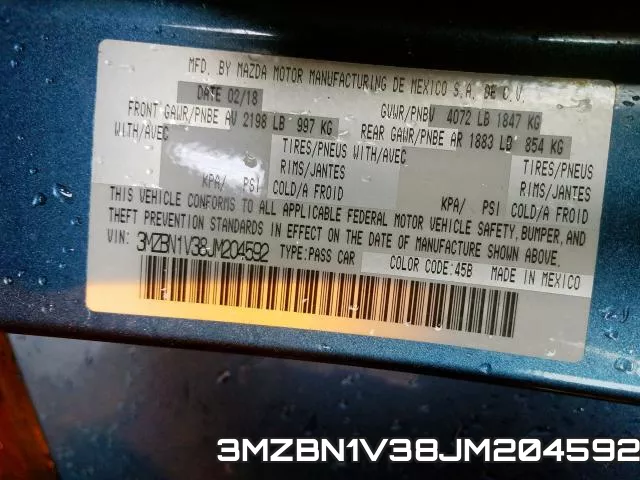 3MZBN1V38JM204592 фото 2