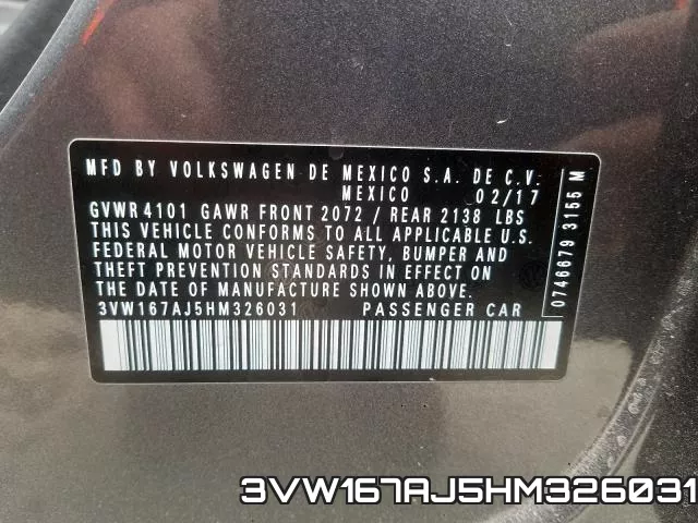 3VW167AJ5HM326031 фото 2