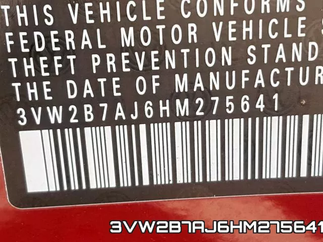 3VW2B7AJ6HM275641 фото 2