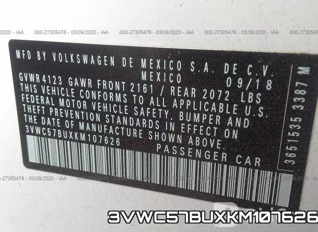 3VWC57BUXKM107626 фото 7