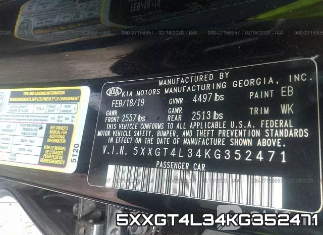 5XXGT4L34KG352471 фото 5