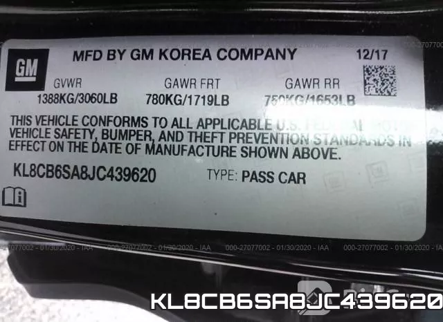 KL8CB6SA8JC439620 фото 6
