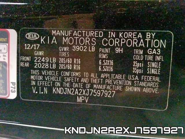 KNDJN2A2XJ7597927 фото 2
