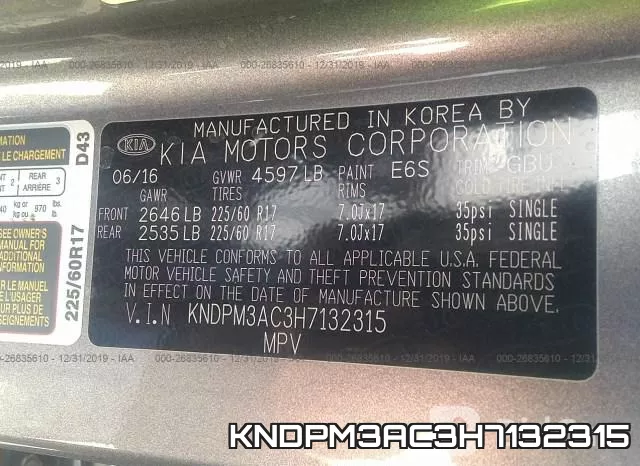 KNDPM3AC3H7132315 фото 9