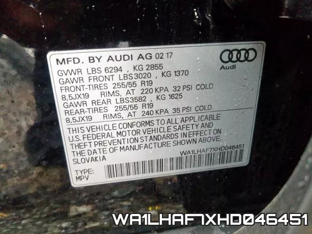 WA1LHAF7XHD046451 фото 2