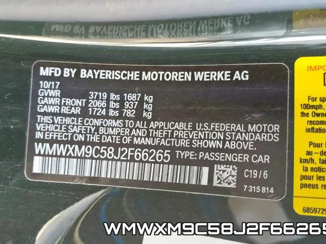 WMWXM9C58J2F66265 фото 2
