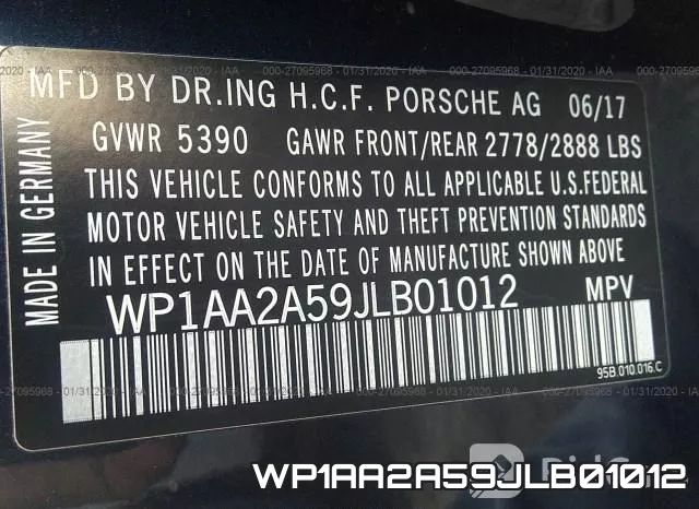 WP1AA2A59JLB01012 фото 6
