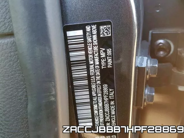 ZACCJBBB7HPF28869 фото 2