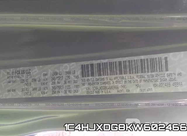 1C4HJXDG8KW602466 фото 9