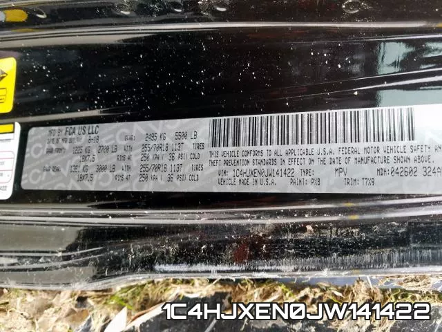 1C4HJXEN0JW141422 фото 2
