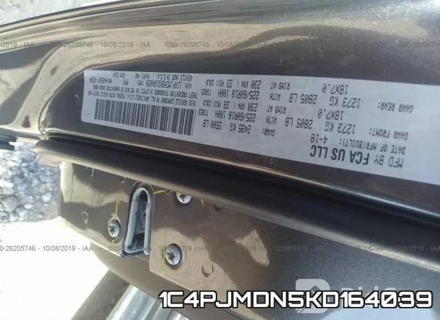 1C4PJMDN5KD164039 фото 8