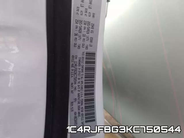 1C4RJFBG3KC750544 фото 2
