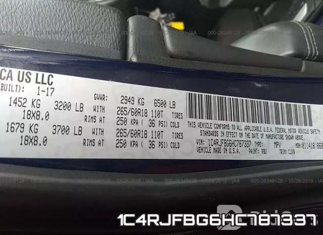 1C4RJFBG6HC787337 фото 6