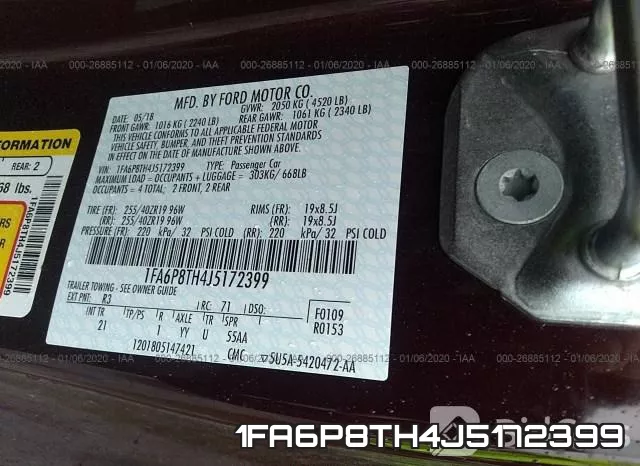 1FA6P8TH4J5172399 фото 6
